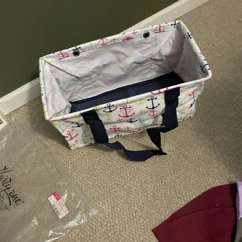 Thirty-One Nautical Print Utility Tote - Picture 3 of 5